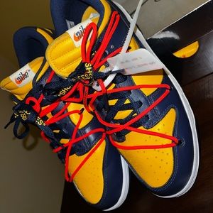 Maize & Blue off white low Jordan 1 dunks
